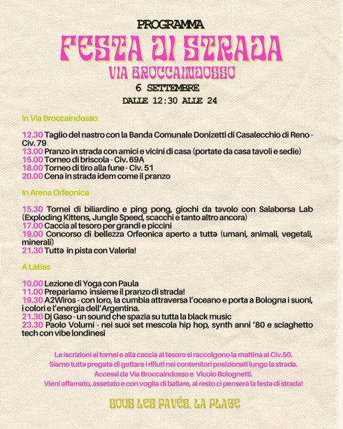 Festa di strada in via Broccaindosso