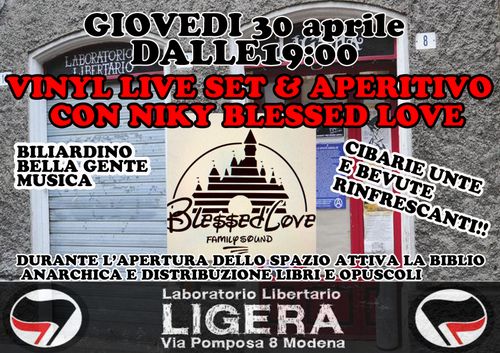 Aperitivo con vinyl live set Niky blessed love