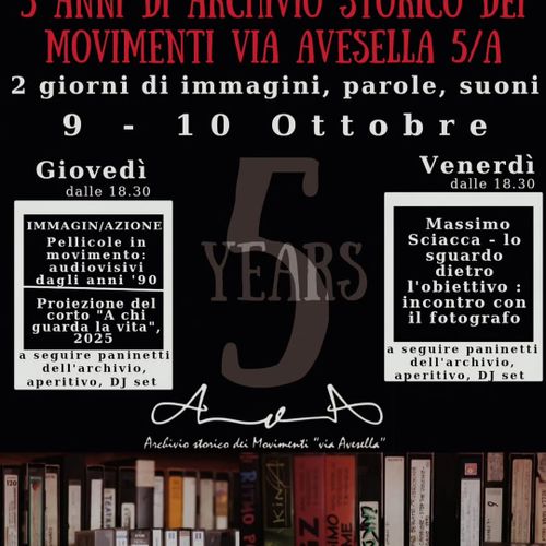  📇🎂5 anni di Archivio storico dei movimenti - via Avesella 🎂📇