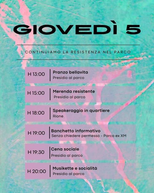 CONTINUIAMO LA RESISTENZA NEL PARCO