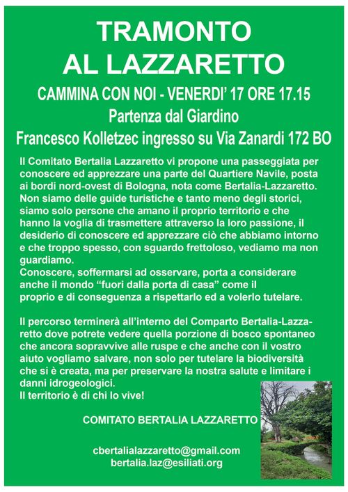 Tramonto al Lazzaretto Bertalia