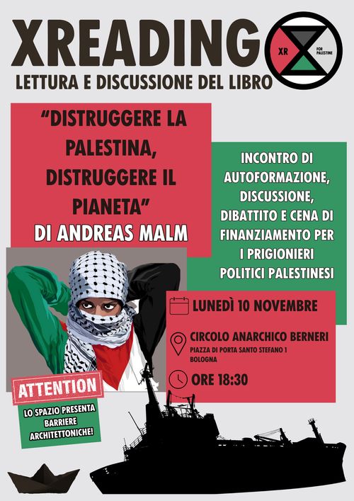 XReading x Andreas Malm "Distruggere la Palestina, Distruggere il pianeta"
