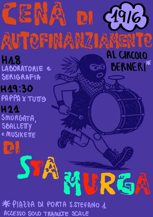 Cena di autofinanziamento per la Murga