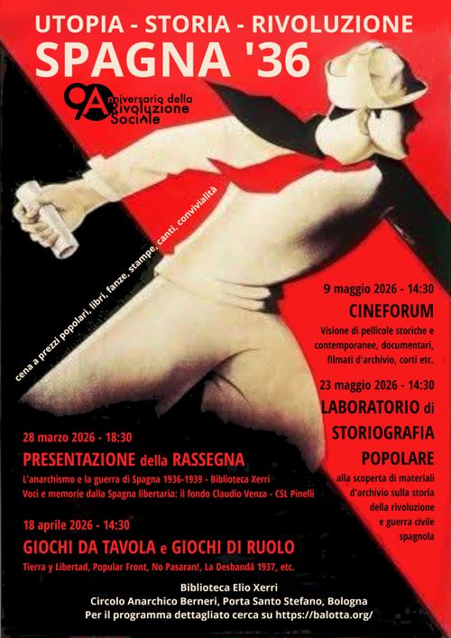 Cineforum - Spagna '36 Utopia Storia Rivoluzione