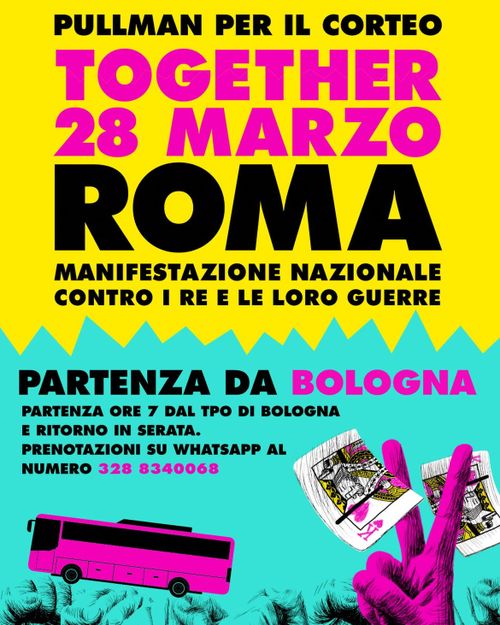 Pullman per il 28 corteo NoKings