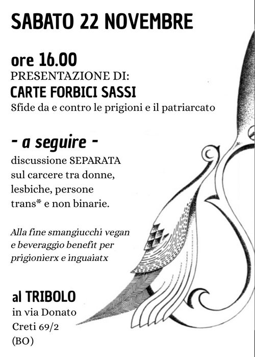 Presentazione di “CARTE FORBICI SASSI. Sfida da e contro le prigioni e il patriarcato