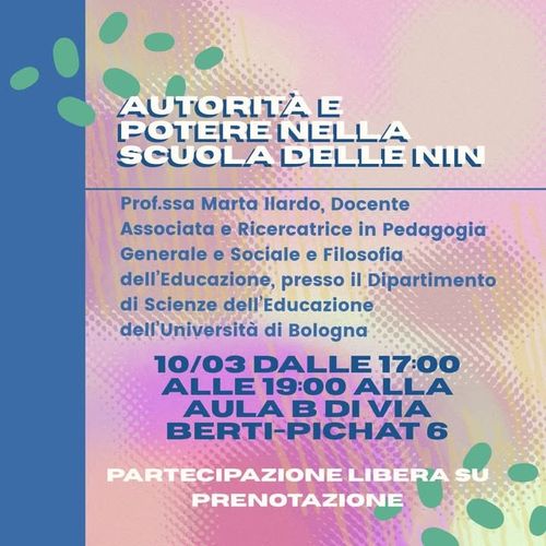 Autorità e potere nella scuola delle NIN
