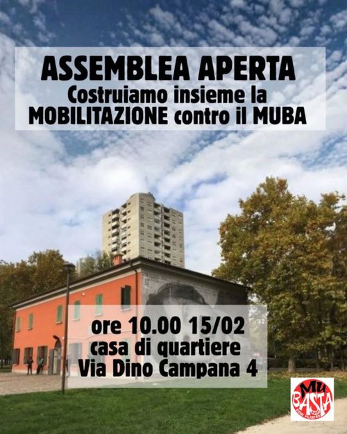 Costruiamo insieme la mobilitazione contro il Muba! 