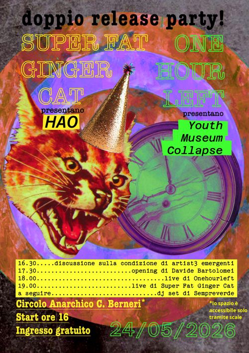 Doppio release party: One Hour Left + Super Fat Ginger Cat