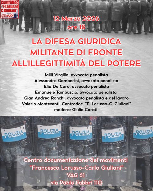 LA DIFESA GIURIDICA MILITANTE DI FRONTE ALL'ILLEGITTIMITÀ DEL POTERE