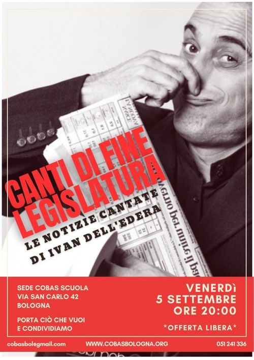 Satira e allegria con “I canti di fine legislatura” di Ivan Dell'Edera