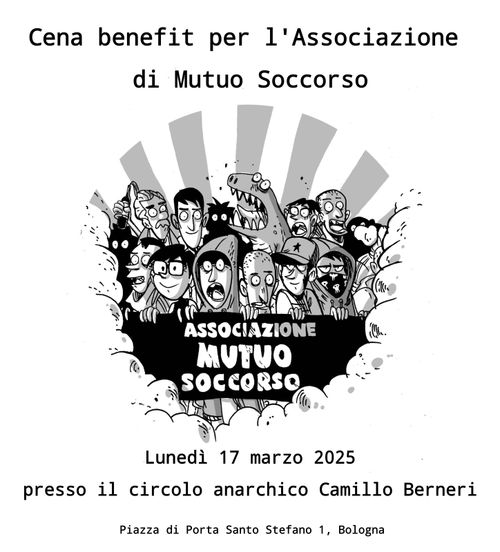 Cena benefit per l'Associazione Mutuo Soccorso 