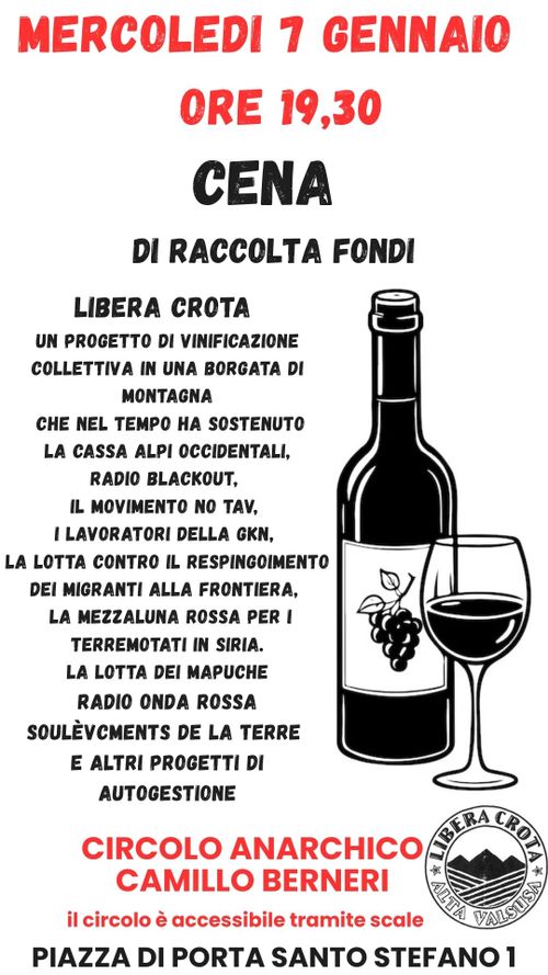 SPACCIO E CENA RACCOLTA FONDI