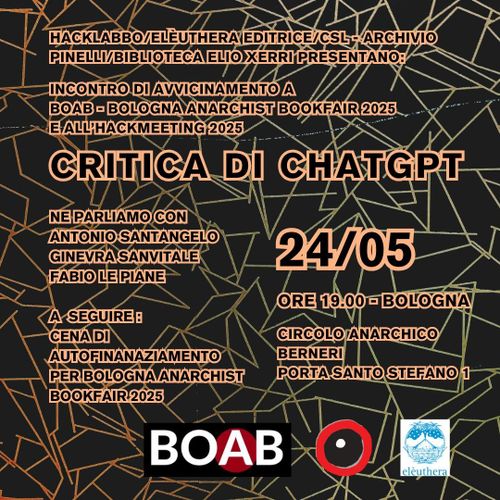 Presentazione del libro "Critica a ChatGPT"