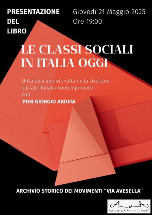 Presentazione del libro "Le classi sociali oggi" di Pier Giorgio Ardeni