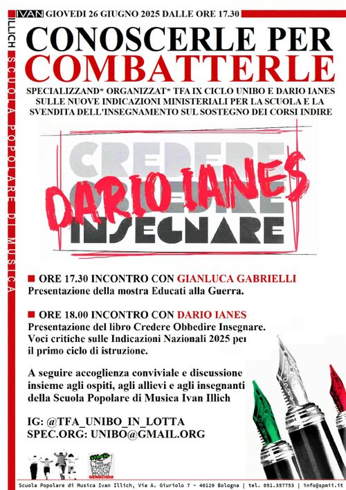 CONOSCERLE PER COMBATTERLE