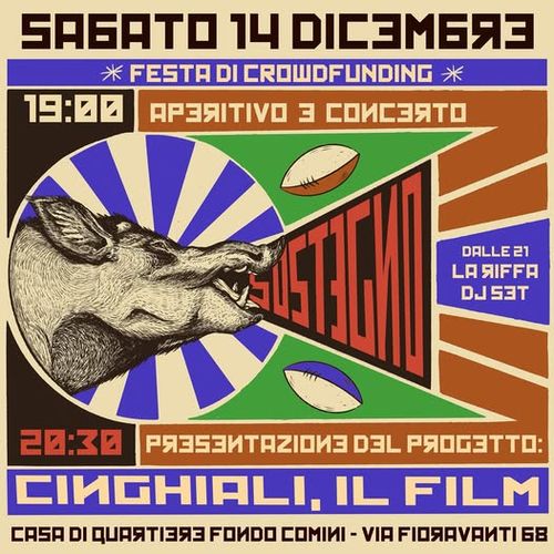 Festa di crowdfunding cinghiali del setta rugby