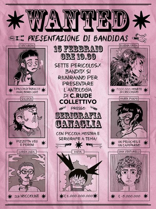 WANTED - Presentazione e mostra di Bandidas - C.RUDE Collettivo