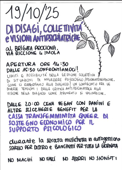 DI DISAGI, COLLETTIVITA' E VISIONI ANTIPSICHIATRICHE 