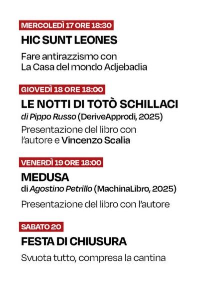 Punto input festa di chiusura