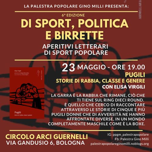 "Pugili. Storie di rabbia, classe e genere": presentazione del libro con Elisa Virgili