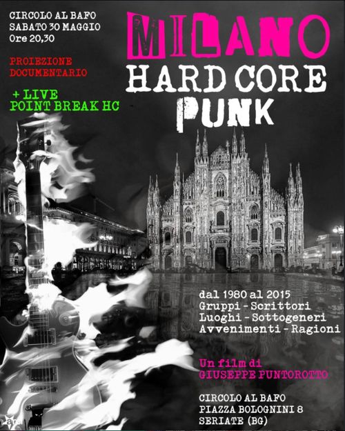 PROIEZIONE DI "MILANO HARDCORE PUNK" + POINT BREAK HC live