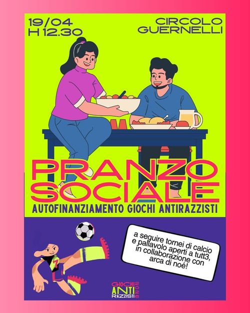 Pranzo sociale Giochi antirazzisti