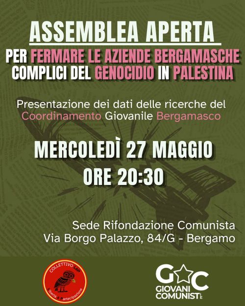 ASSEMBLEA APERTA PER FERMARE BATTAGGION E AZIENDE BELLICHE!