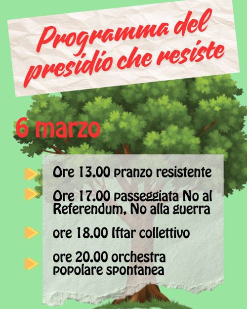 PRESIDIO CHE RESISTE - 6 MARZO