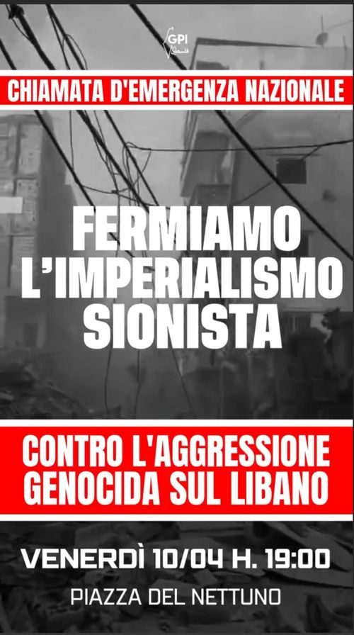 Fermiamo l'imperialismo sionista