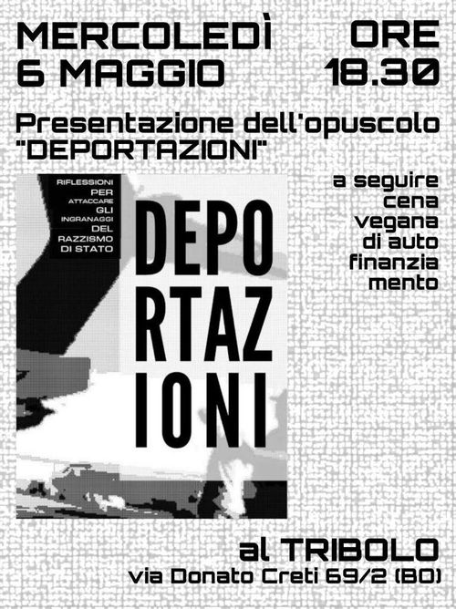 DEPORTAZIONI Riflessioni per attaccare gli ingranaggi del razzismo di Stato