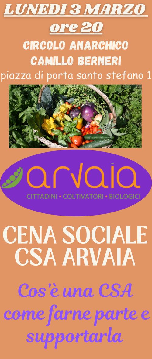 CENA PER CSA ARVAIA