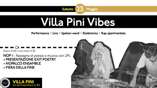 VILLA PINI VIBES‍: NOP 1 // Rassegna di poesia e musica con ZPL