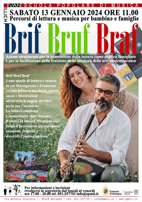 BRIF BRUF BRAF Percorsi di lettura e musica per bambinə e famiglie 