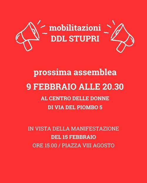 Assemblea contro DDL stupri