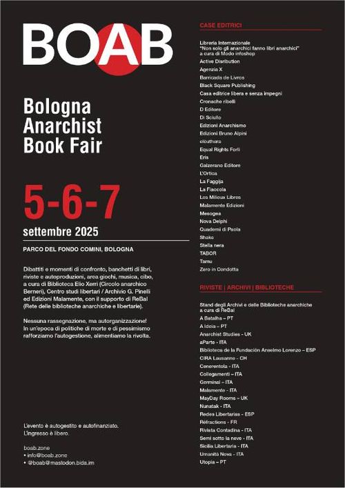 BOAB - Bologna Anarchist Bookfair