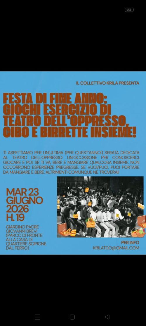 Festa di fine anno Krila-Teatro dell'Oppresso