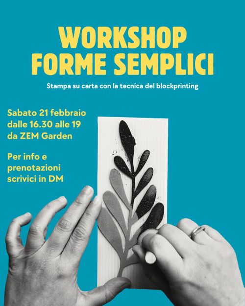 Workshop BLOCKPRINTING su carta con Paesini