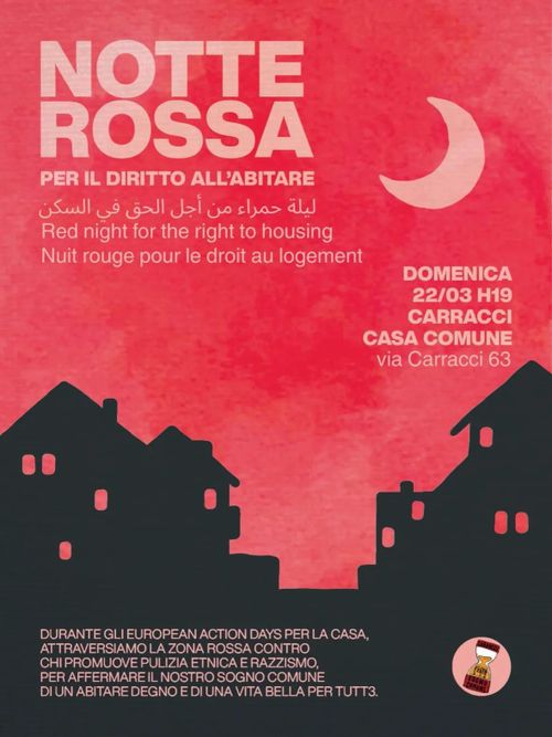 NOTTE ROSSA PER IL DIRITTO ALL'ABITARE 