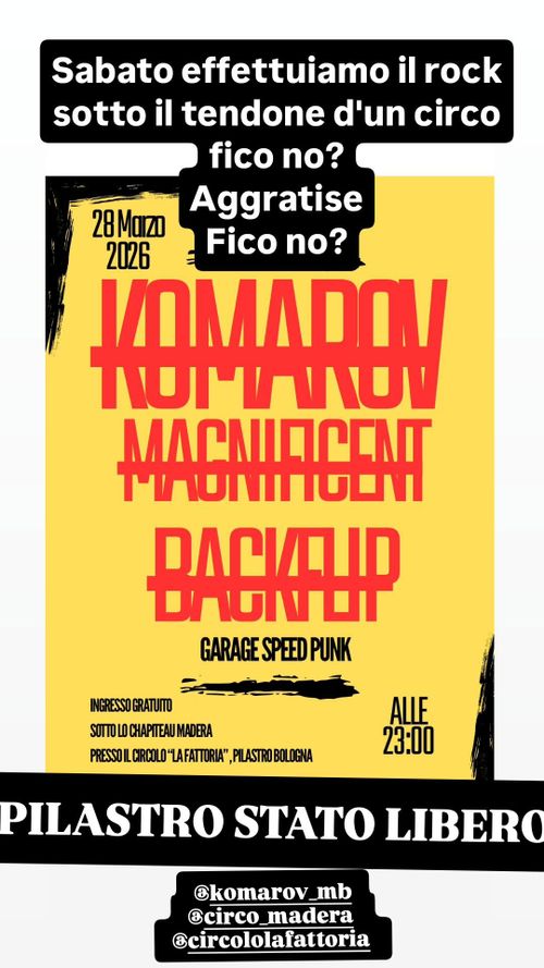 Komarov Magnificent Backflip live sotto il tendone di un circo