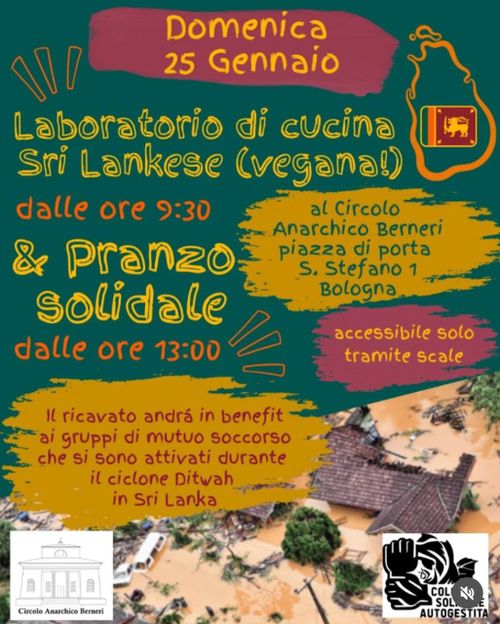 Laboratorio di cucina Sri lankese (vegana!) e pranzo solidale