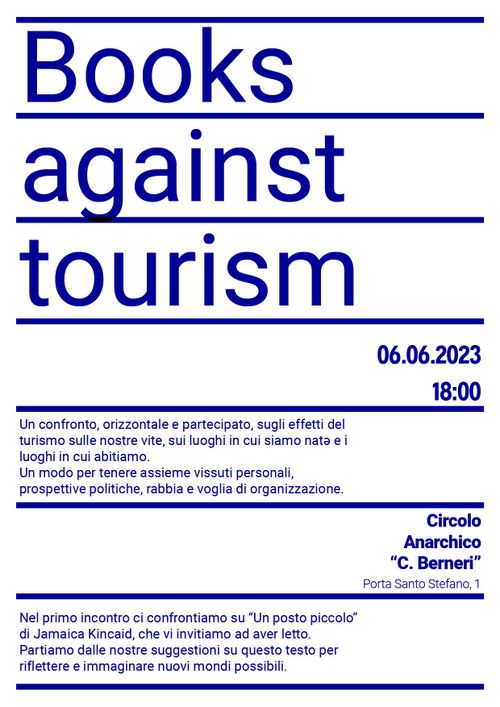 Books against tourism