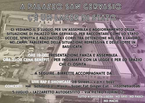 A Palazzo San Gervasio c'è un lager di Stato