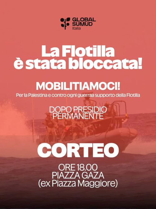 Corteo por la flotilla