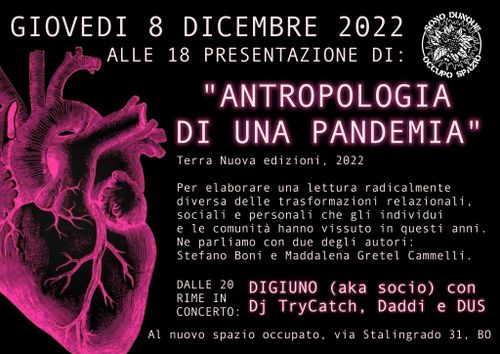 PRESENTAZIONE: “ANTROPOLOGIA DI UNA PANDEMIA” Terra Nuova edizioni, 2022