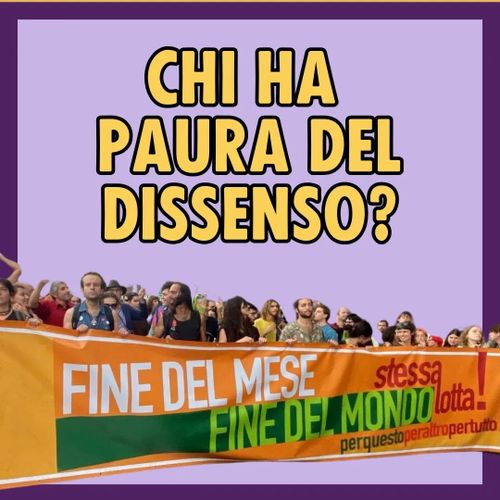 Chi ha paura del dissenso? – In piazza il 21 settembre