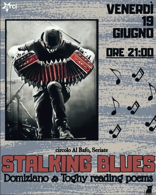 Domiziano & Toghy reading poems in STALKING BLUES-LOVE IS A LIAR
