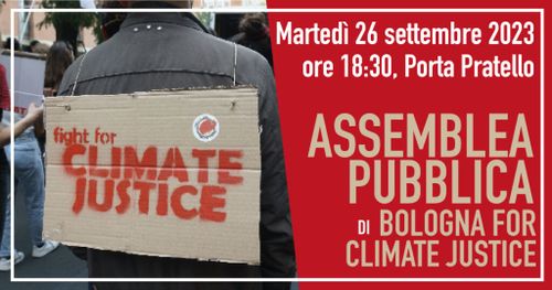 assemblea pubblica di Bologna for Climate Justice