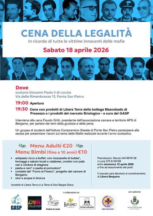Cena della legalità 