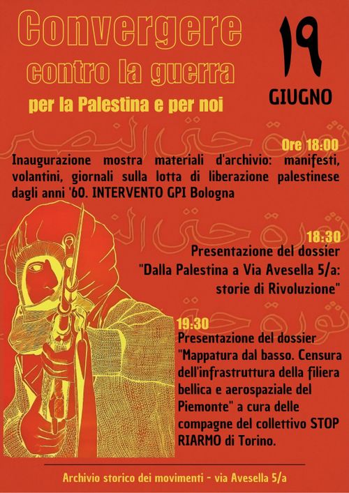 Convergere contro la guerra! Per la Palestina e per noi!